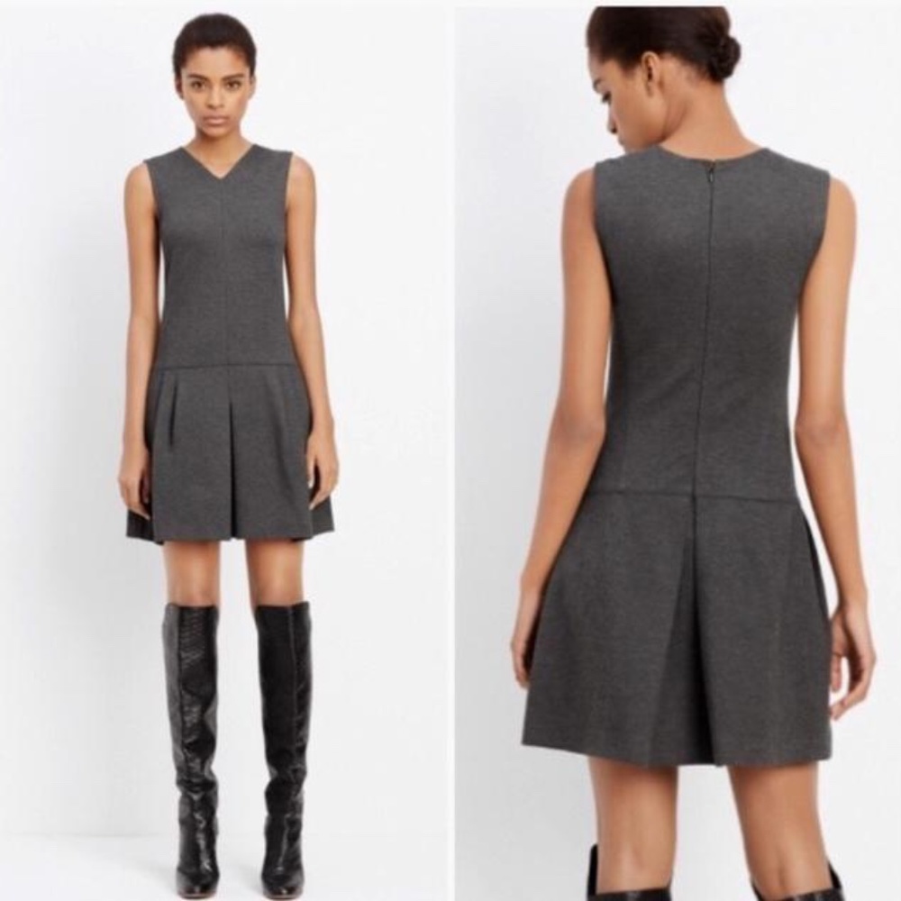 NWT Vince Gray Drop Waist Pleated Skirt - 8